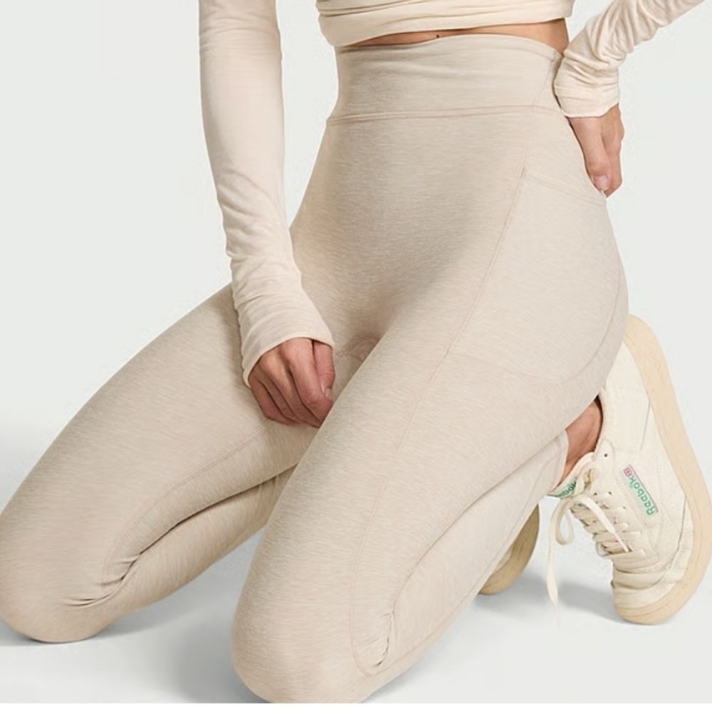 3322 NWT VSX LUXMarl Legging Sz Large Heather Soft Beige